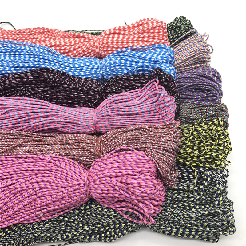 10 jardów/Lot 2mm linka spadochronowa smycz liny Mil Spec typu jeden Strand wspinaczka Camping Survival sprzęt DIY biżuteria, dzięki czemu