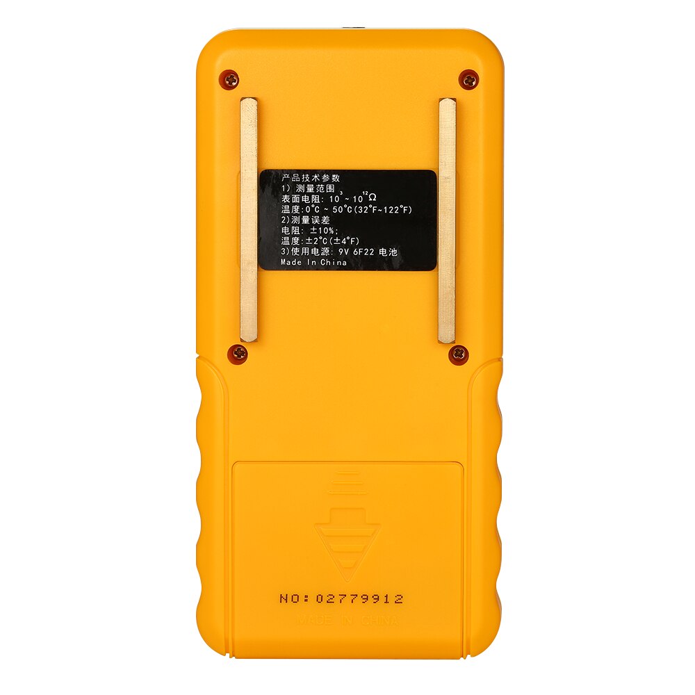 SMART SENSOR Handheld LCD Surface Resistance Meter Tester with Temperature Measurement and Data Holding Function