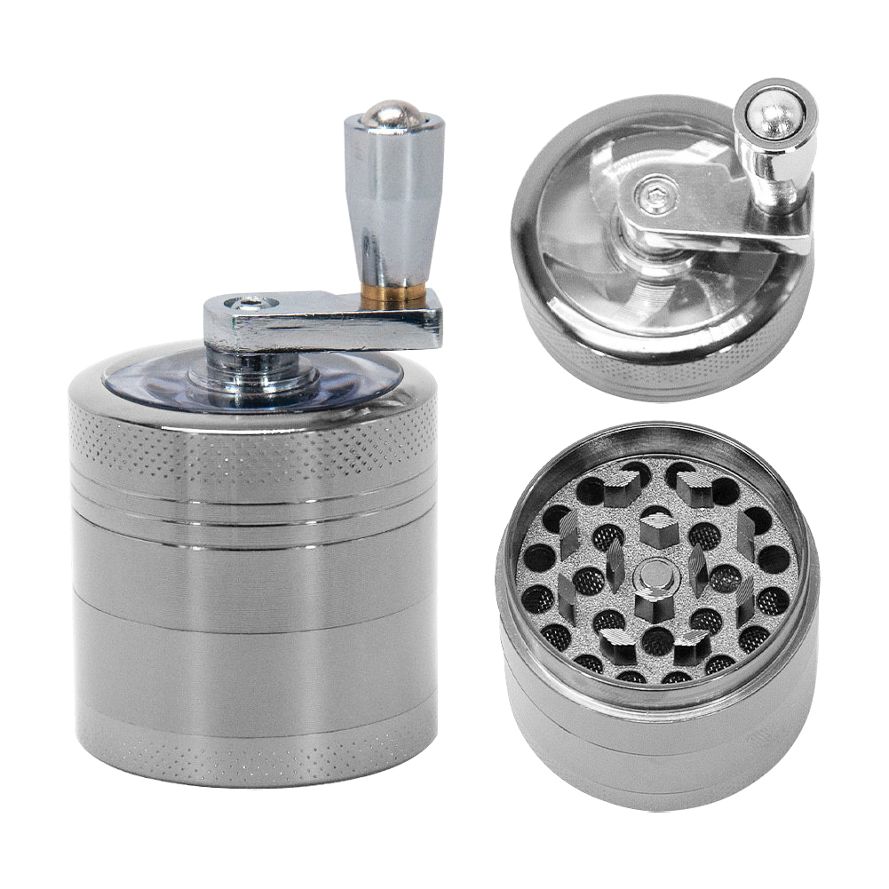 Rectifieuse en métal pour noix de muscade, broyeur à écrou en aluminium et à épices dures, outils à main pour sel de roche et poivre, broyeurs vidéo,: Argent