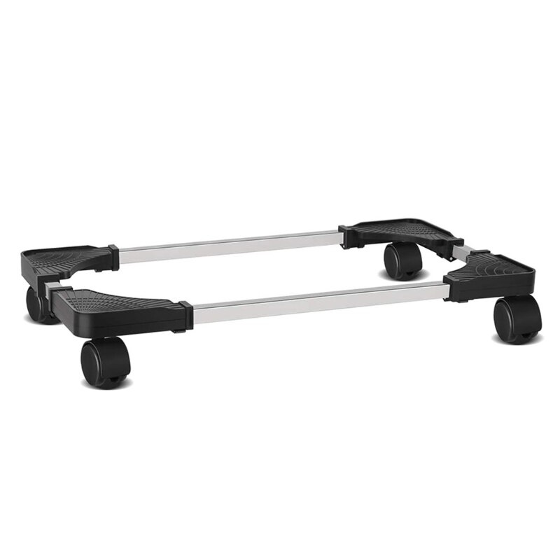 Mobile CPU Computer Tower Desktop Bracket Cooling Base Pulley Chassis Bracket Adjustable Shelf: BK