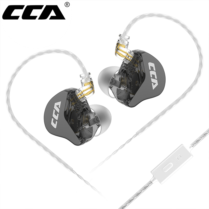 Cca cra fones de ouvido intra-auriculares, diafragma ultrafino, driver dinâmico, iem, graves, com fio, para jogos, com cabo removível
