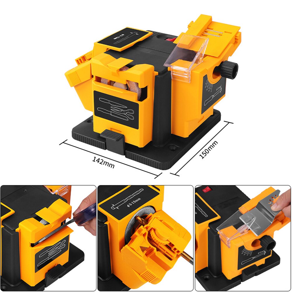 3in1 Multifunction Sharpener Household Grinding Tool 96W Electric Knife Sharpener Knives Scissors Planer iron Drill