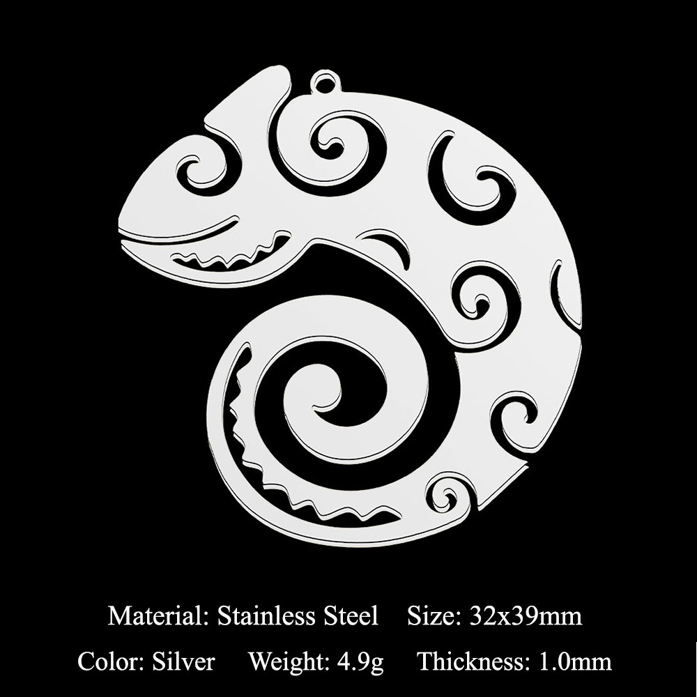 Rvs Geometrische Minimalistische Diy Earring Hanger Charms Angel Wing Ketting Maken Kat Chameleon Dolfijn