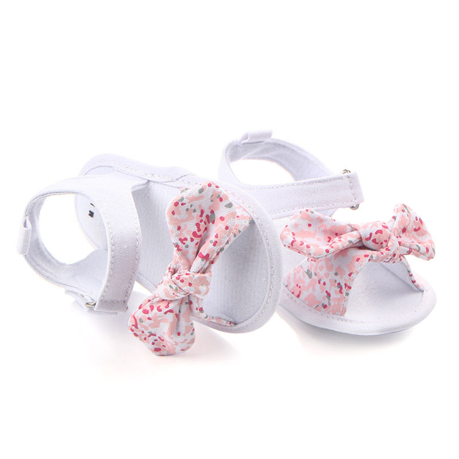 Baby Boys Girls Bow Sandals Soft Non-Slip Rubber Sole Summer Flat Walking Shoes Kids Shoes Sweet Princess Children