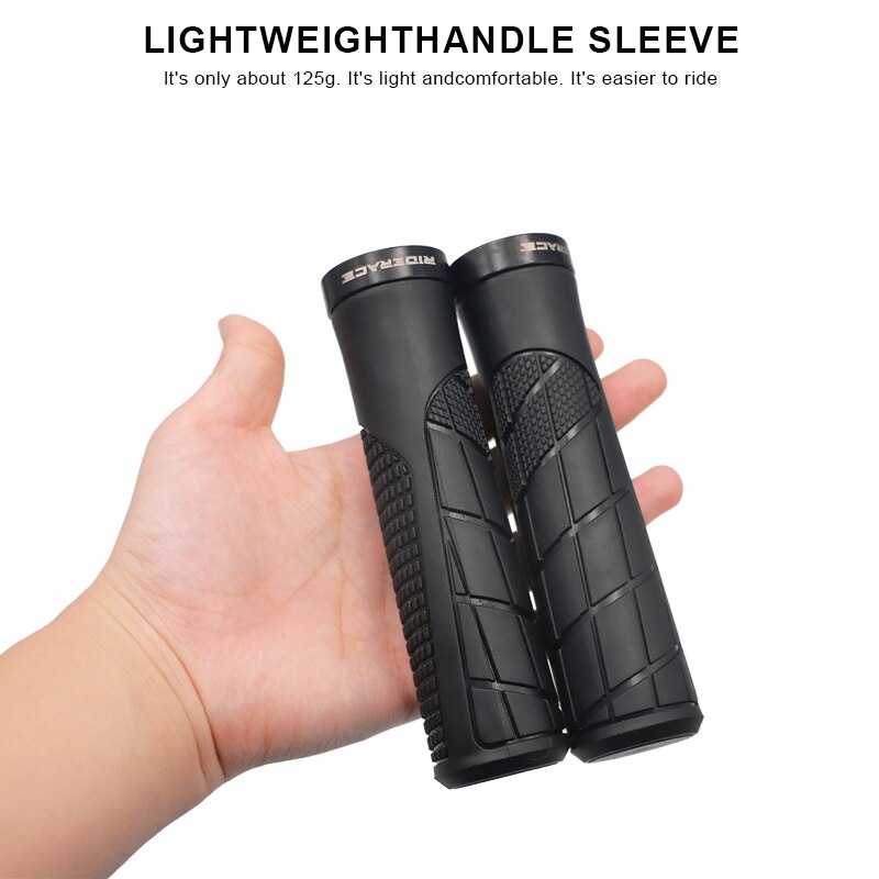 RIDERACE Mountainbike-Lenkergriffe, TPR-Gummi, ergonomischer MTB-Fahrradlenker, BMX-Lenkgriff, rutschfest, bequeme Lenkerenden