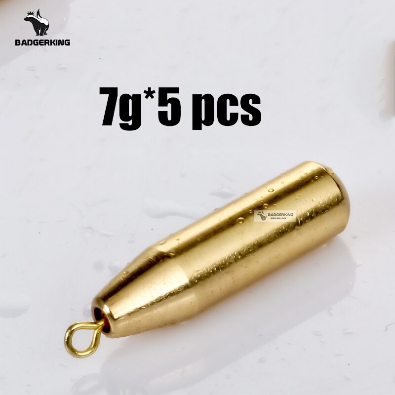 Finess cylinderform koppar dropshot vikt sänke 3.5g 5g 7g 10g 14g 20g blyhagel sänka fiskevikter för fiske: Koppar 7g