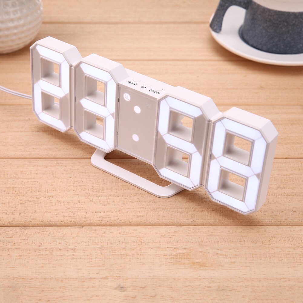 Moderne Wandklok Digitale Led Tafel Klok Horloges 24 Of Display Mechanisme Alarm Snooze Muur klok – Grandado