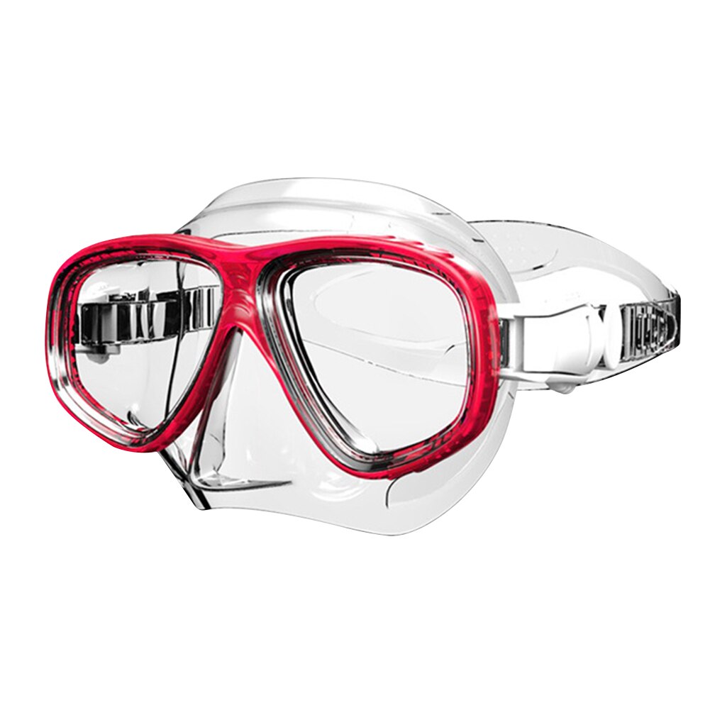 Free Diving Mask Gold Rimmed Glasses Ultra Low Volume Snorkeling Goggles for Scuba Dive for Adults Free Breath Diving 2022: Red