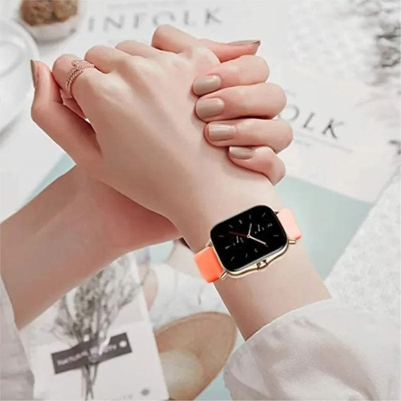 Correa de 20mm/22mm para Amazfit GTS/2/2e/3/4 GTS2 Mini/GTR 4/3/Pro/47mm/GTR2/2e/stratos 2/3 pulsera de silicona Amazfit bip correa de reloj