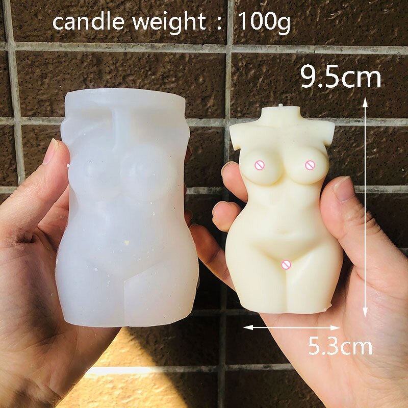 Molde de silicona con forma de vela para mujer embarazada, cuerpo Torso, de vela, molde de silicona de forma humana, fabricación de velas: B-mold