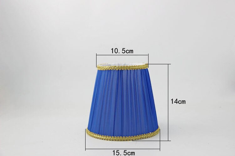 Pantalla de lámpara azul de 15,5 cm de diámetro, minipantallas, E14