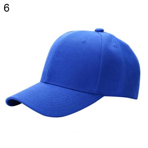 Kvinder mænd hat buet solskærm lys bord ensfarvet baseball cap mænd cap udendørs sol hat justerbar sport baseball cap: Marine blå