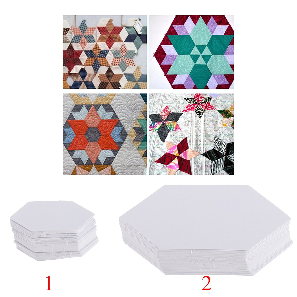 300Pcs Assorted White Paper Quilt Template Stencils for Quilting Embroidery Patchwork Craft Quilting Paper Sewing Craft Template