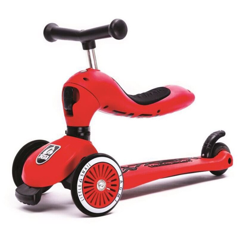 Tagmi Kleine Slak Scooter Combo Een Sleutel Conversie Kinderen Drie Wiel Scooter Rijden Een Fiets Outdoor Fun Sport: Rood