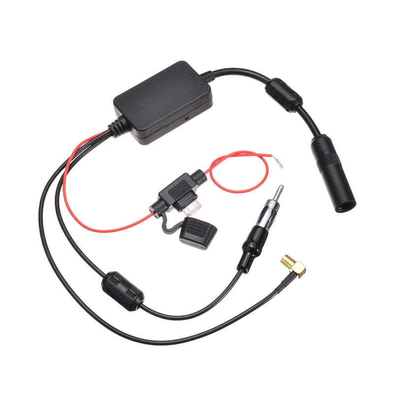 DAB+Car Stereo Antenna Kit Adapter Car FM/AM Antenna Booster Signal Amplifier Crossover 22dBi Gain Car Radio Signal Amplifiers