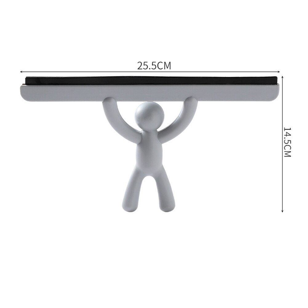 Home Shower Floor Squeegee Glass Wall Brush Window Cleaner Wiper Cleaning Tool Non-slip handle provides extra comfort ergonomics: Gray