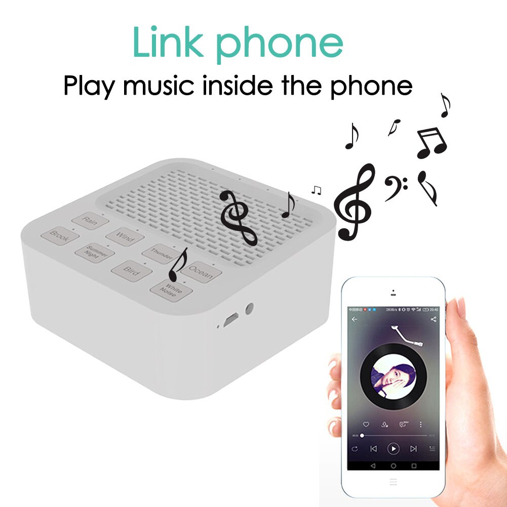 White Noise Machine USB Rechargeable with Bluetooth Speaker Baby Sleeping Monitors Baby Noise Machine White Noise Toy