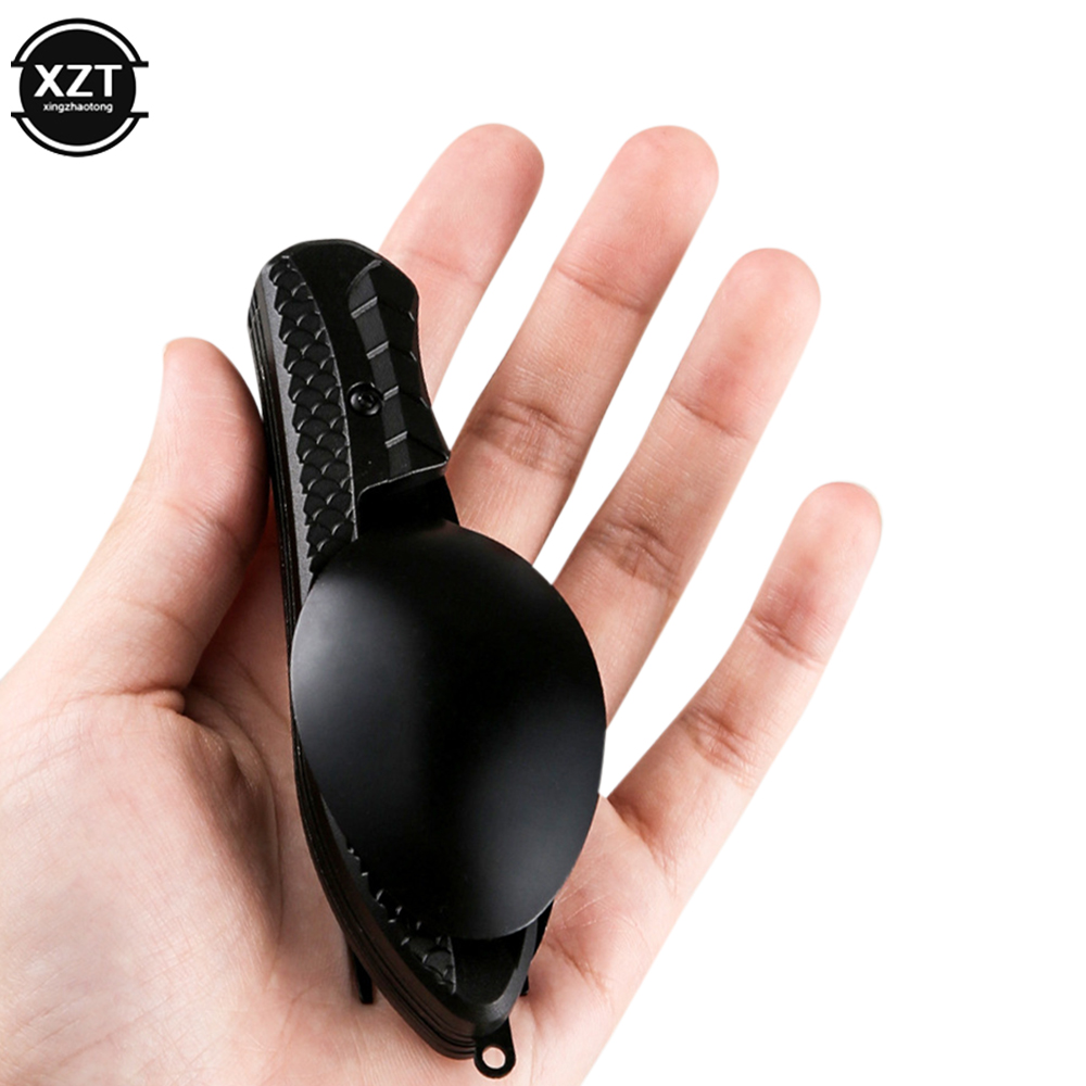 3-in-1 Outdoor Opvouwbare Lepel Vork Mes Combo Set Bestek Picknick Reizen Draagbare Multitool Roestvrij staal Camping Gebruiksvoorwerpen