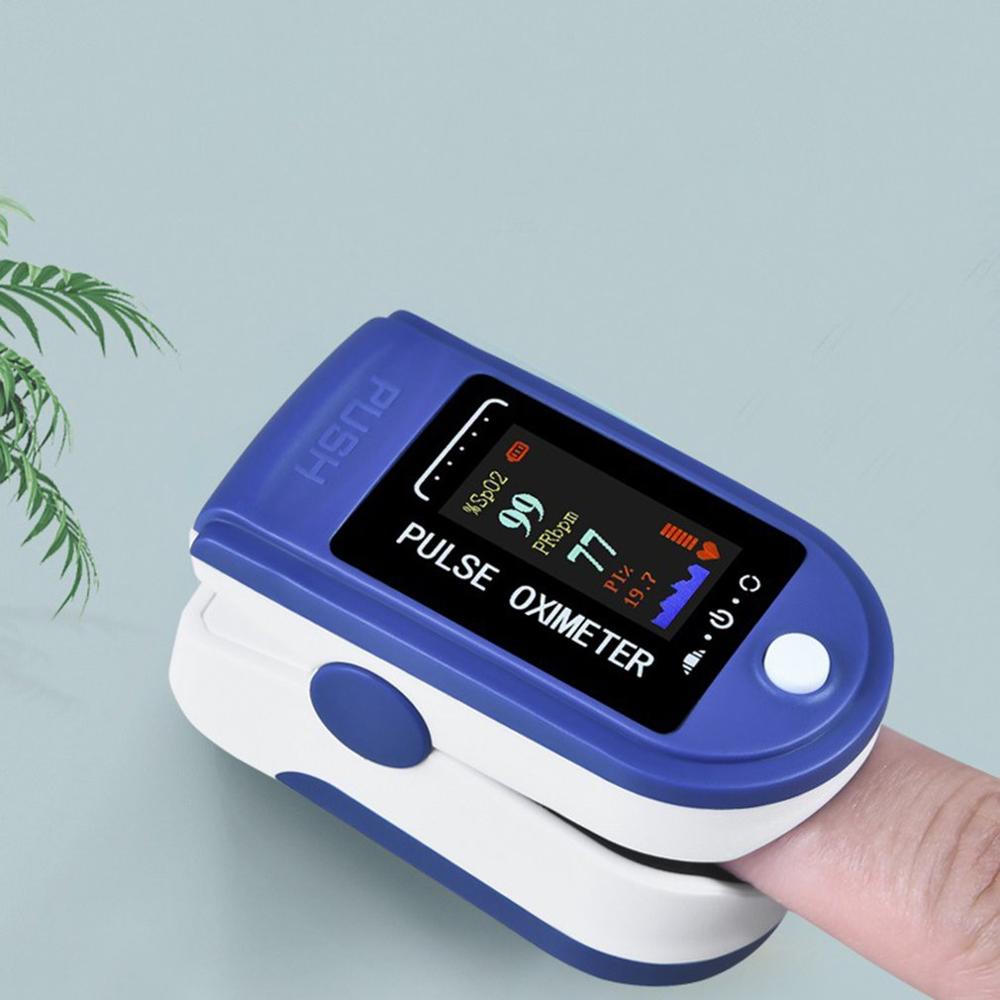 Portable Finger Pulse Oximeter blood oxygen Heart Rate Saturation Meter LED Oximetro de dedo Saturometro Monitor: BLUE