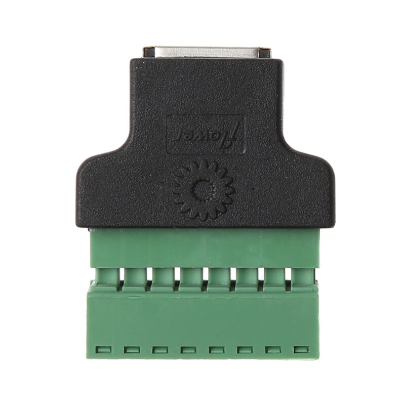 Ethernet RJ45 Female To 8-Pin Screw Terminal Connector Adapter For CCTV Digital DVR