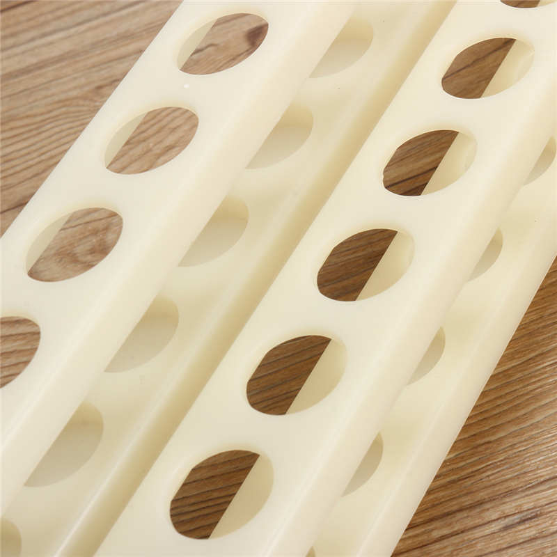 Kicute White 20Holes Laboratory Test Tube Rack Plastic in Test Tube 15mm Tubing Holder Rack Stand Shelf For School LabEquipment