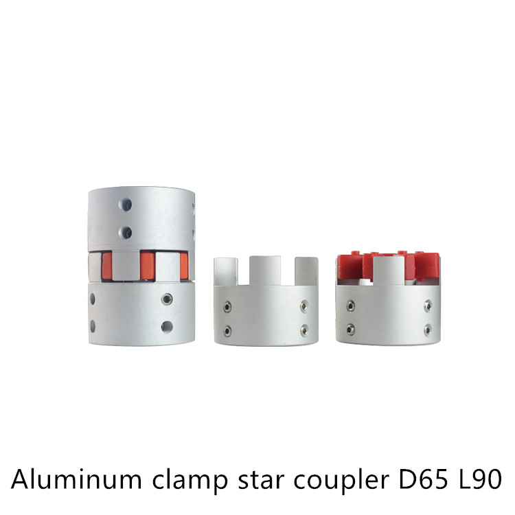 ball screw coupling diameter 65mm length 90mm plum shaped flexible shaft coupler encoder stepper motor