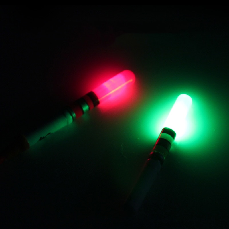 10Pc Angeln schweben Licht Stock Grün/Roten Anzug Für CR322 Batterie Betrieben LED Leucht schweben Für dunkel Wasser nacht Angeln J044