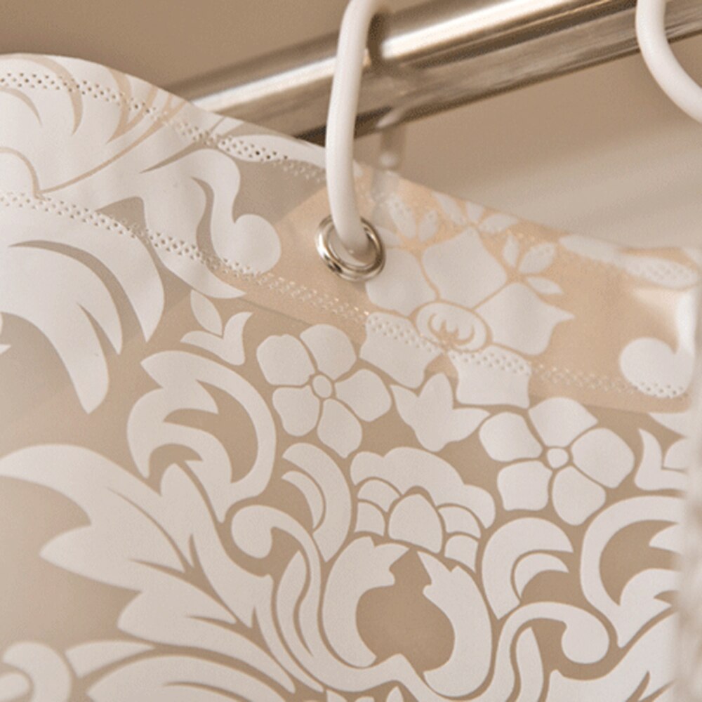 Thuis Waterdicht Baden Douche Gordijn Marokko Wit Douchegordijn Peva Bloemen Gordijn Haak Badkamer Transparante Gordijnen D30