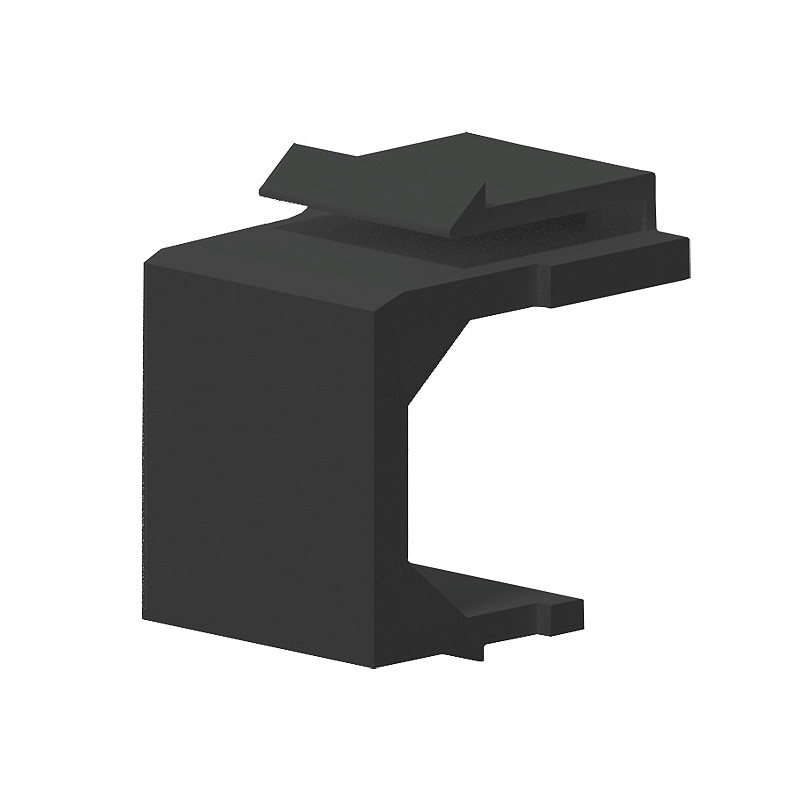 Plaque aveugle à cadre Keystone encliquetable, coupleur RJ45 et LC et SC pour panneau de brassage vierge modulaire: Black / 0.8 m