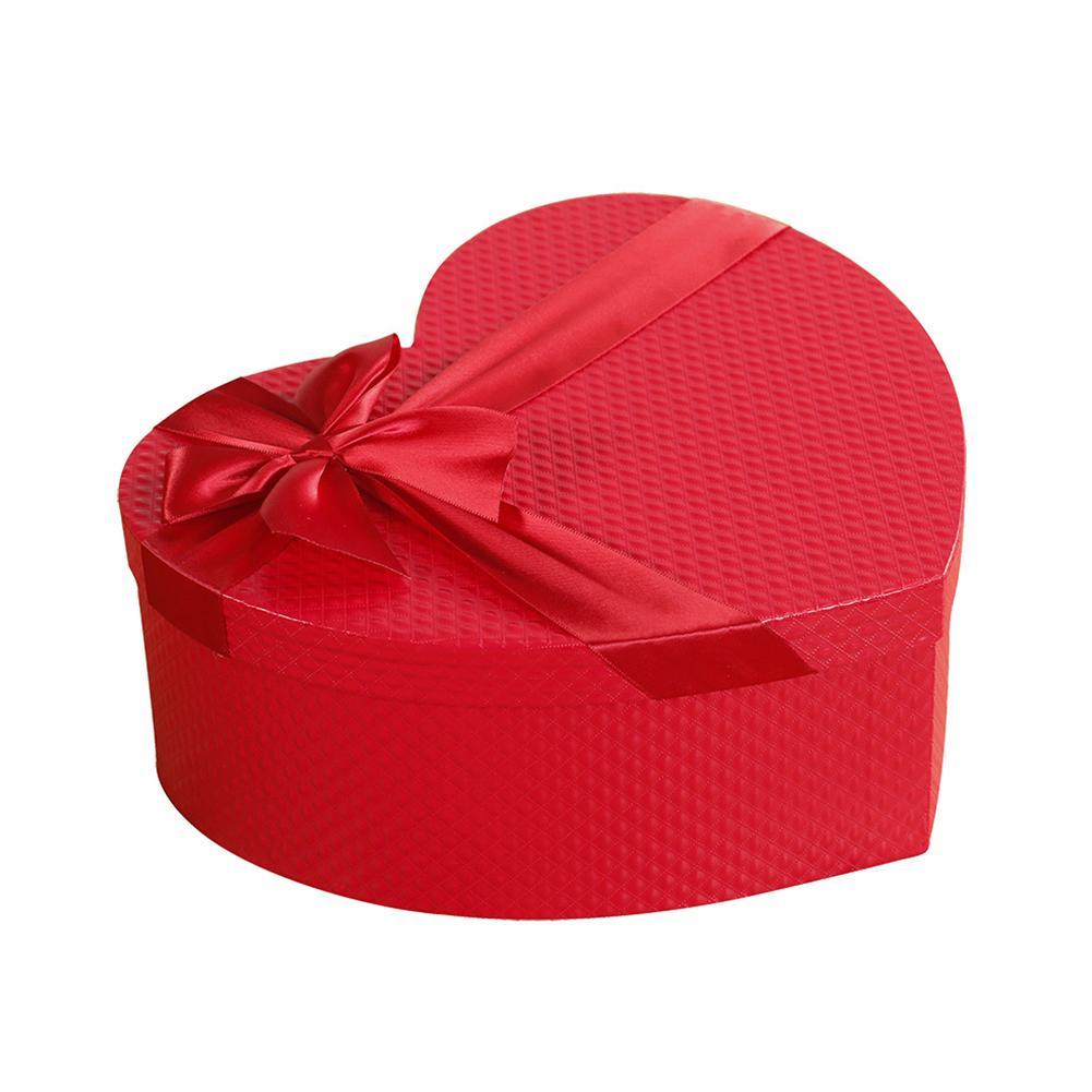 Love Heart Cardboard Wedding Favor Valentine's Party Day Flower Florist Decoration Packaging Box Hand W4B6