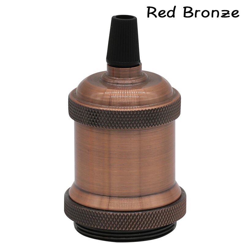 Lamphållare  e27 220v aluminiumsockel retro edison glödlampshållare lampfotskruv vintage industriell glödsockel: Röd brons