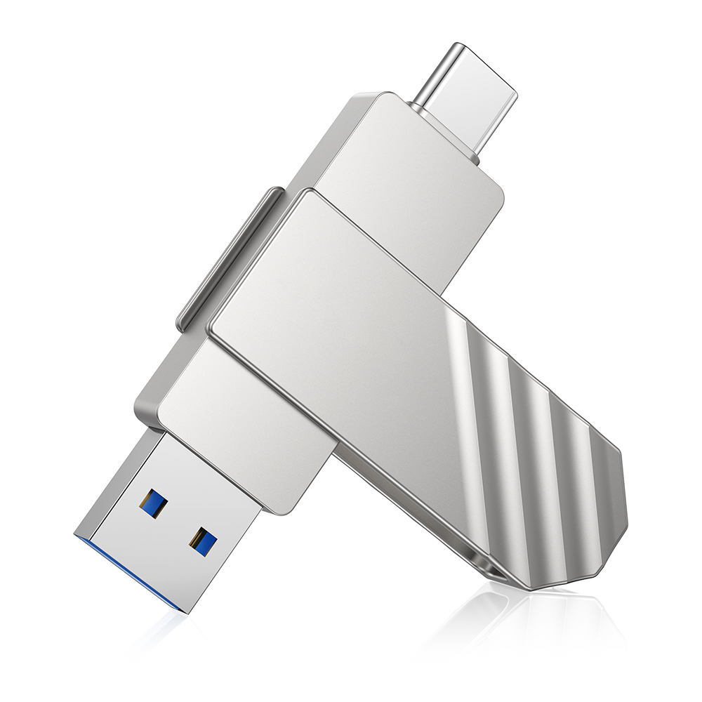 KOOTION U600 450MB/s High Speed USB 3.2 Portable USB TYPE C Flash Drive 512GB 256GB 128GB Dual USB Drive Swivel Thumb Drive