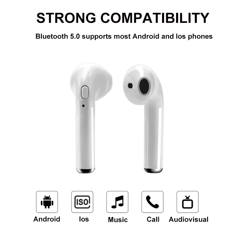 I7s Tws Draadloze Hoofdtelefoon Bluetooth Oortelefoon Met Microfoon Opladen Doos Oortelefoon Sport Headset Opladen Box Voor Iphone