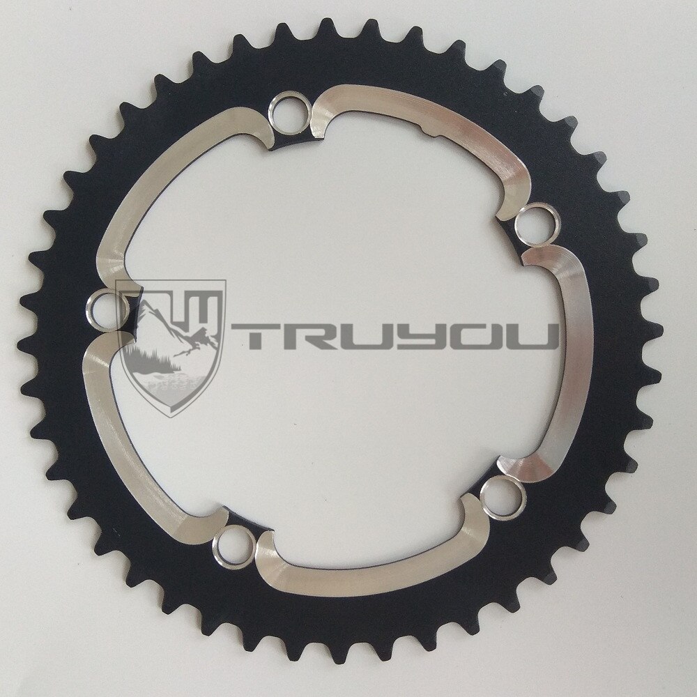 TRUYOU route vélo plateau 130 BCD roue à chaîne 38T 39T 40T 42T 44T 46T 48T 50T 52T 53T 56T vélo pliant CNC 3/32": 44T