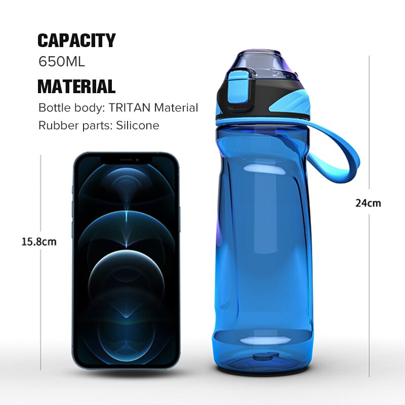 Simita Plastic Water Bottle, Portable Leakproof Drinkware, Sports Protein Shaker Bottle, Tritan, BPA-Free, With Tea Strainers
