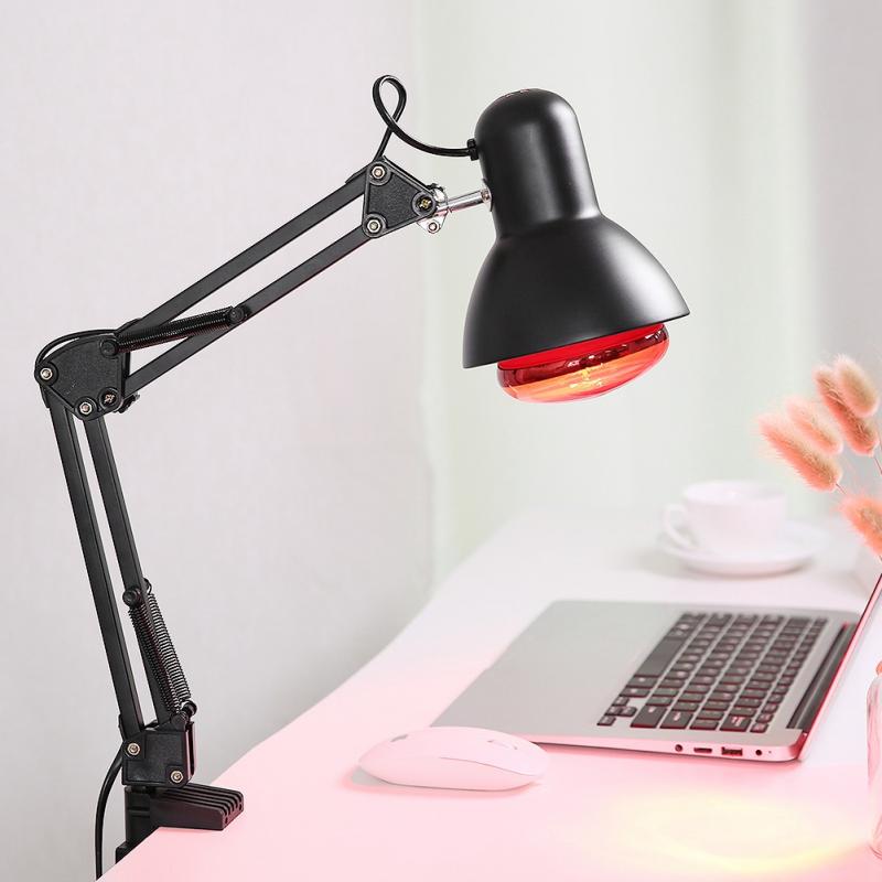 Luz infrarroja eléctrica para terapia de calor, soporte de suelo para masaje, lámpara de fisioterapia, alivio del dolor, cuidado de la salud, color negro
