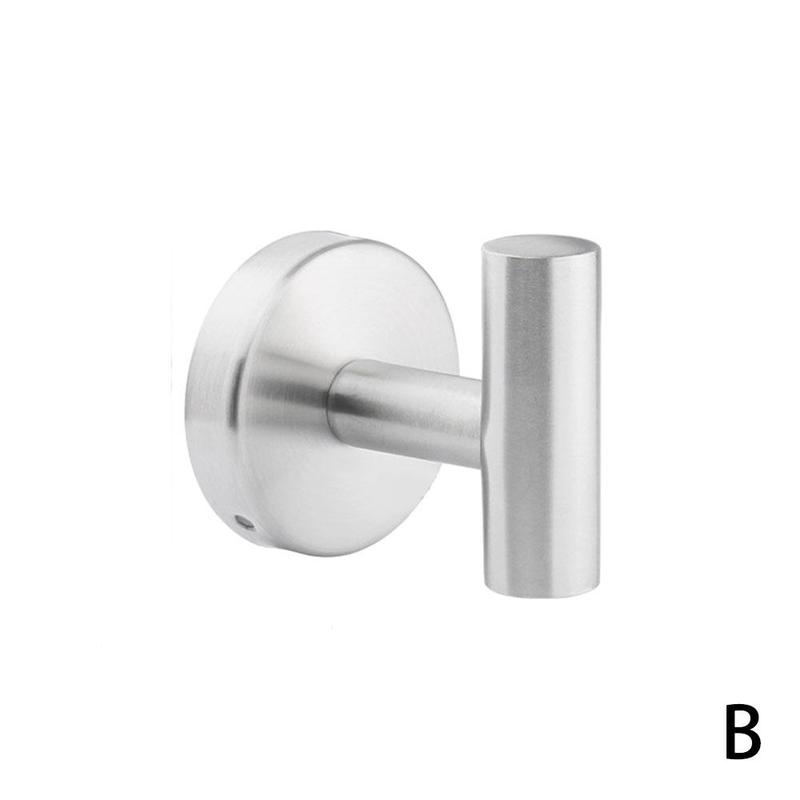 304 Steel Hooks Bathroom Indoor Kitchen Hallway Wall Hooks Hangings Nordic Row Wall Hooks Clothes Q9m8: Silver