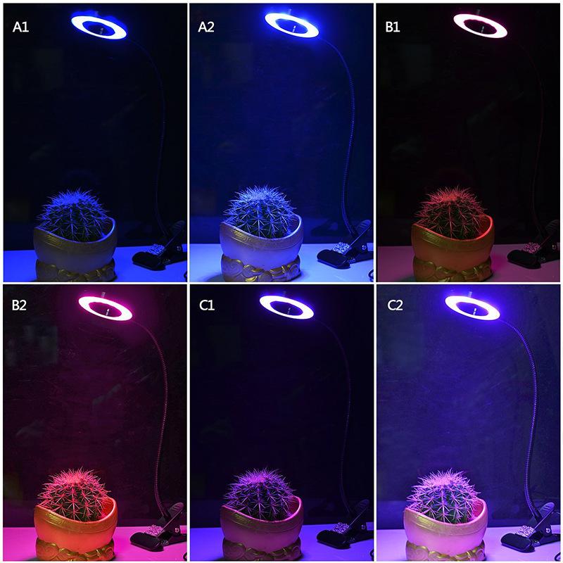 LED grow aquarium light bulb For hydroponics plant LED Grow Light with Flexible Lamp Holder Clip LED Plant Growth Light