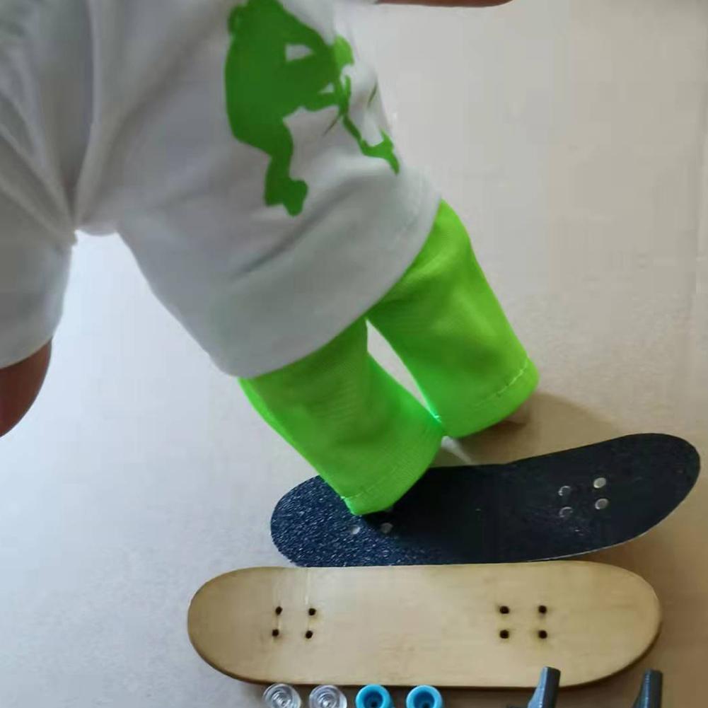 Mini trottinette à doigt en bois, ensemble de modèles, jouet interactif, nouveauté, activité sensorielle, Scooter, Skateboard, Kit d&#39;outils à pédale