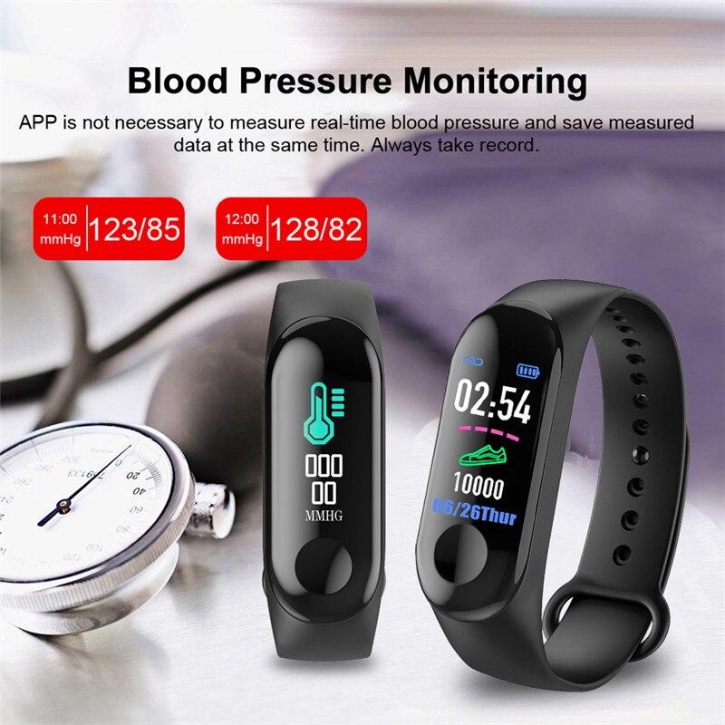 K' kleurenscherm smartwatch sport fitness armband  ip68 waterdichte bloeddruk zuurstof activiteitstracker voor mannen vrouwen horloges