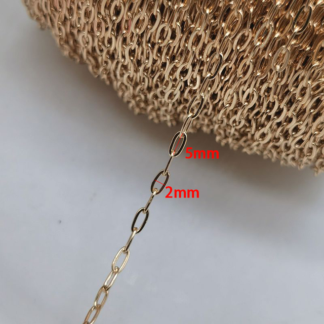 Cadena de collar de acero inoxidable de 2 metros para hacer joyería Diy, eslabones de Cable Rolo, cadenas a granel, accesorios de pulsera hechos a mano: Rojo