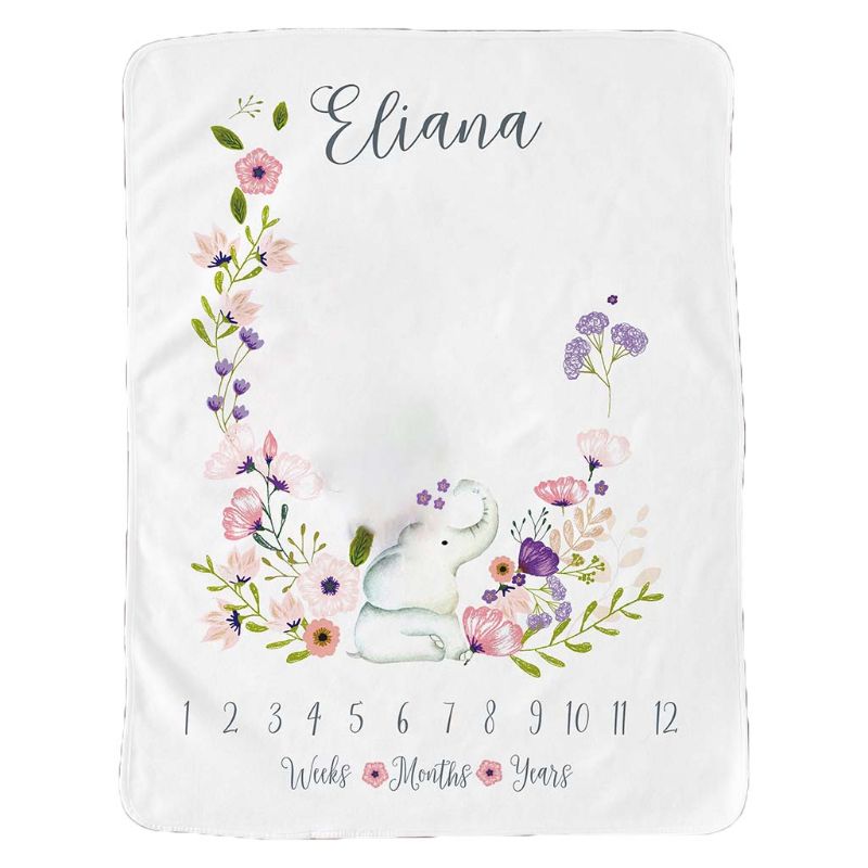 Baby Monthly Record Growth Milestone Blanket Animal Pattern Photography Props Q1FE: 2