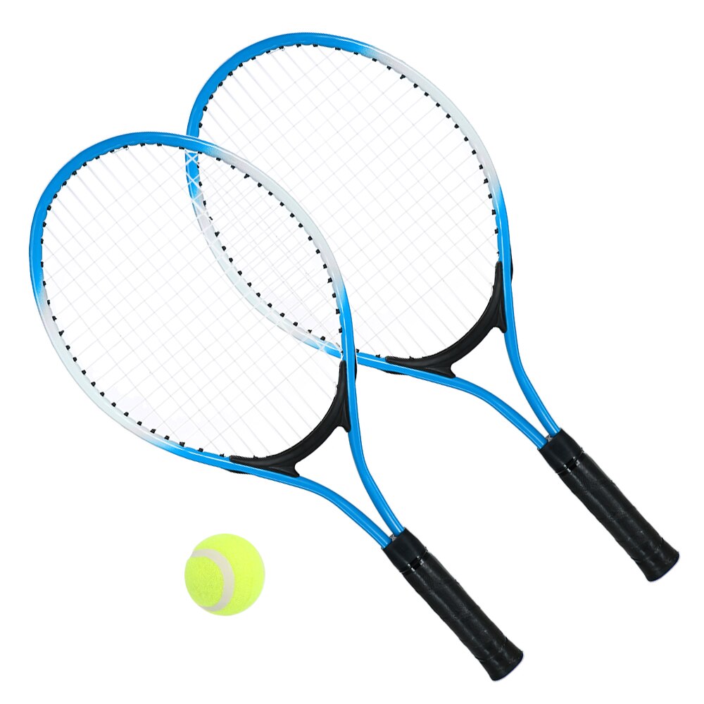 Kidstennis Racket Set String 2Pcs Tennisrackets Met 1 Tennisbal En Cover Bag Teenagertennis Training 3 Kleuren