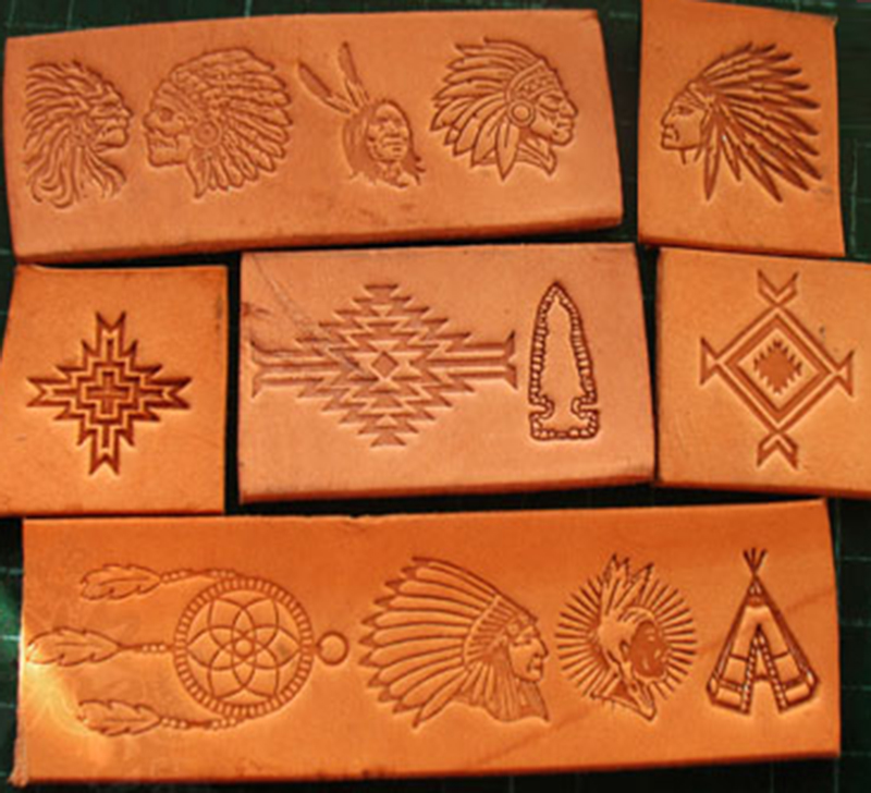 13Pcs Indiase Culturele Elementen Patroon Hand-Werk Uniek Carving Ponsen Stamp Craft Leer Met Lederen Carving Tools