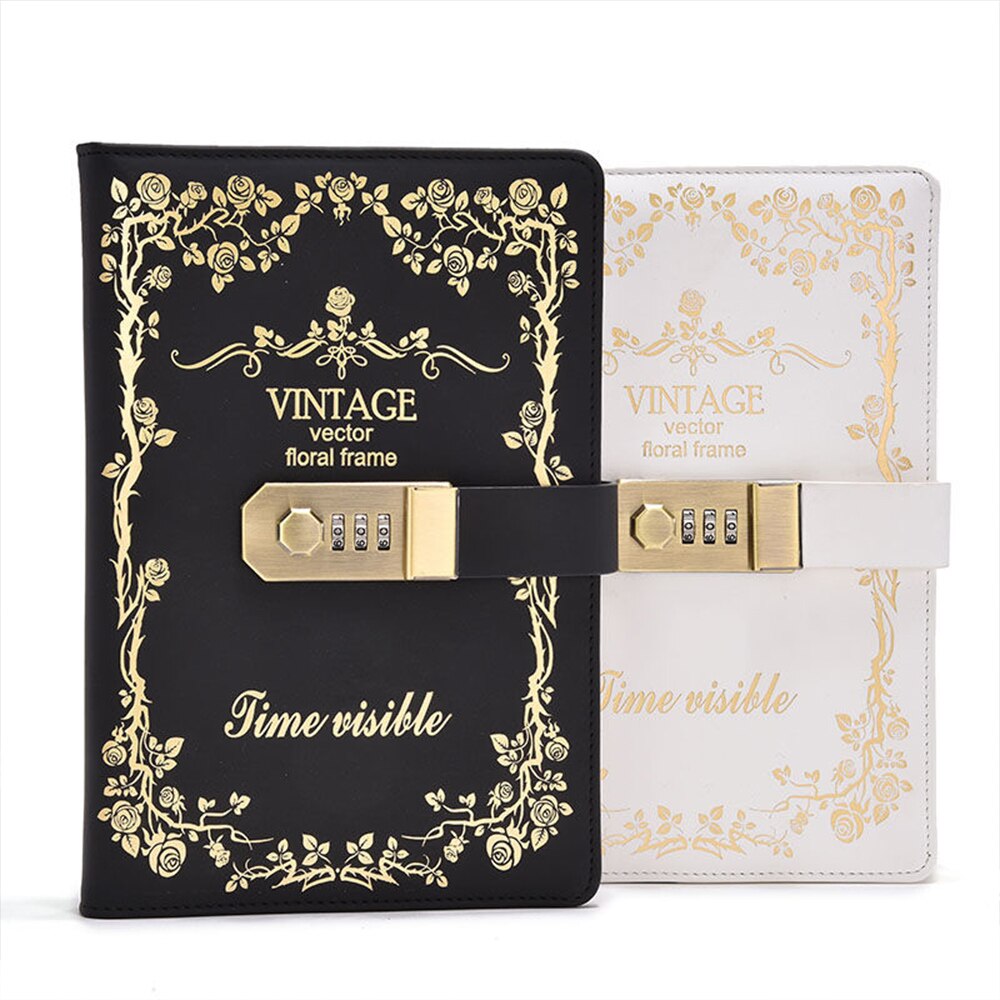 Password Lock Notebook A5 360 Pages Diary Notebook B6 300 Page Students Secretly Keep Notebook Diary Hand Ledger
