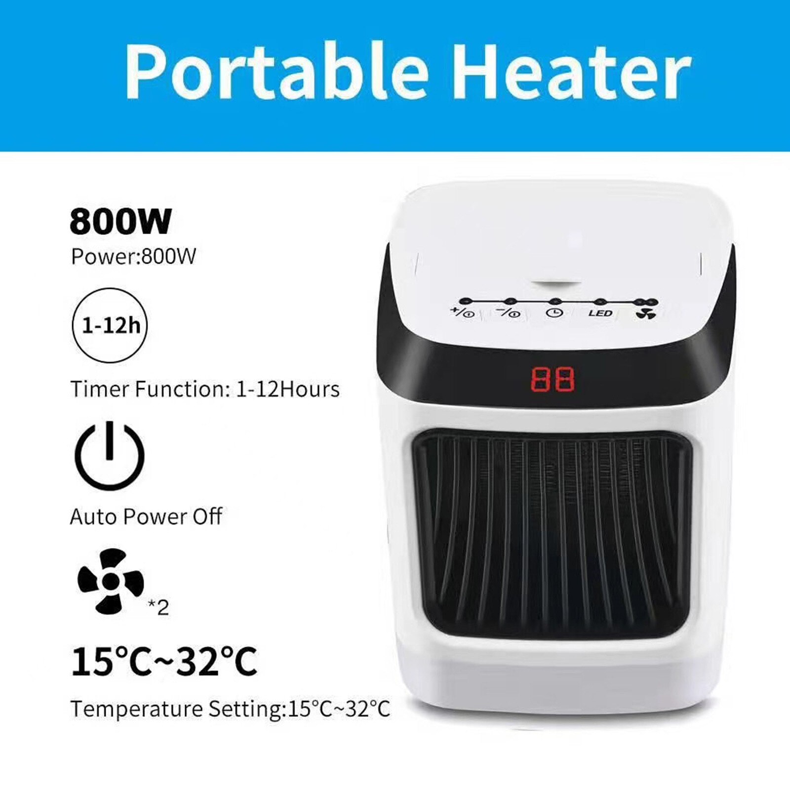 Heater Electric Heater Desktop Household Minismall Heater High Efficiency Fast Heating Energy Saving Heater