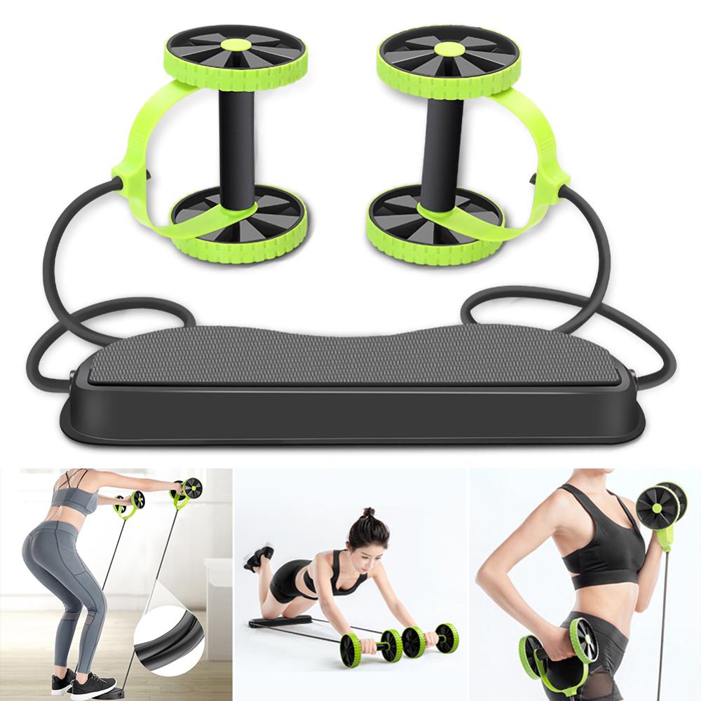 Ab hjul abdominal rulle modstandsbånd trække reb træning derhjemme for abdominal muskel træner træner fitnessudstyr: Default Title