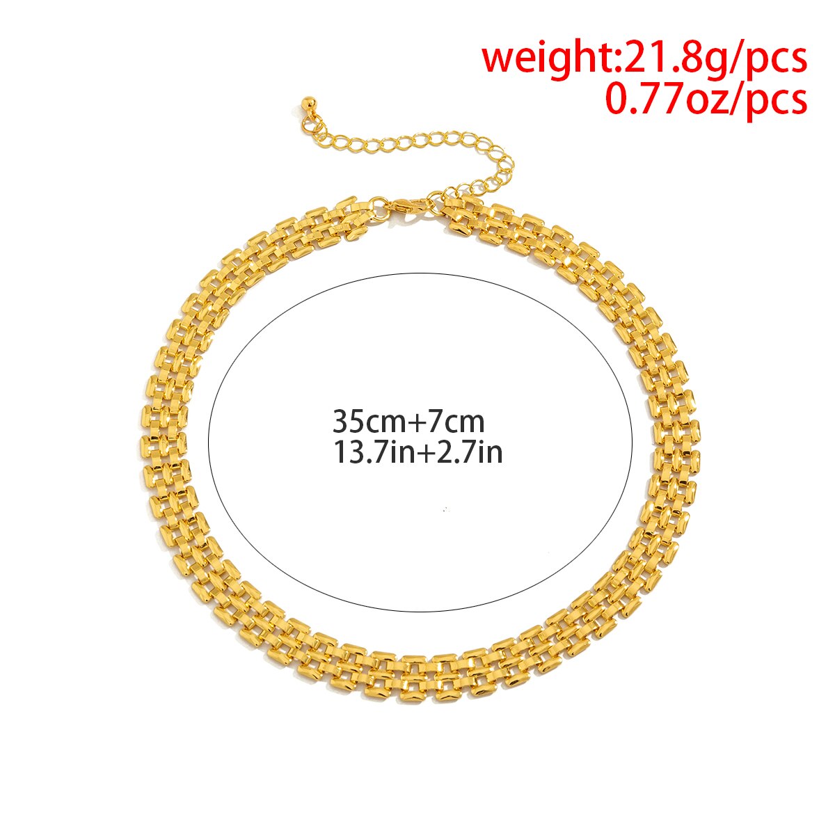 Lacteo Vintage sztuczna perła geometryczna Choker naszyjnik dla kobiet modny złoty kolor metalowy cienki łańcuszek do obojczyka naszyjnik prezent: Gold Color 3