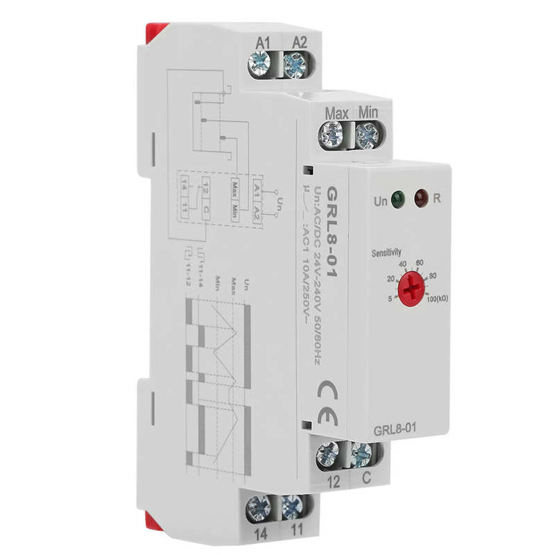 GRL8 to 01 Liquid Level Control Relay Water Level Controller 10A AC/DC 24V to 240V