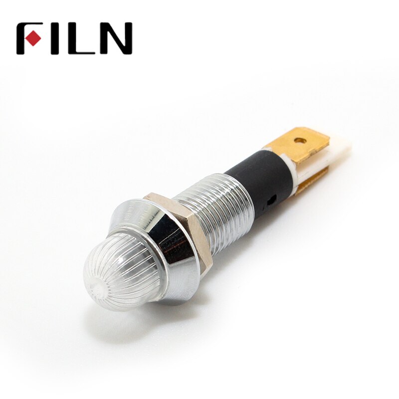 10mm led-valo punainen keltainen sininen vihreä metalli 6v 36v 110v 220v 12v led-merkkivalo nastoilla